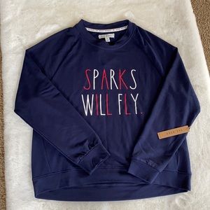 New Rae Dunn size small Sparks Will Fly sweatshirt